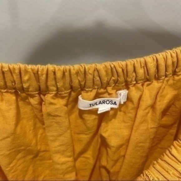 Tularosa Luna Off The Shoulder Mini Dress in Ginger Yellow XS - Picture 8 of 11